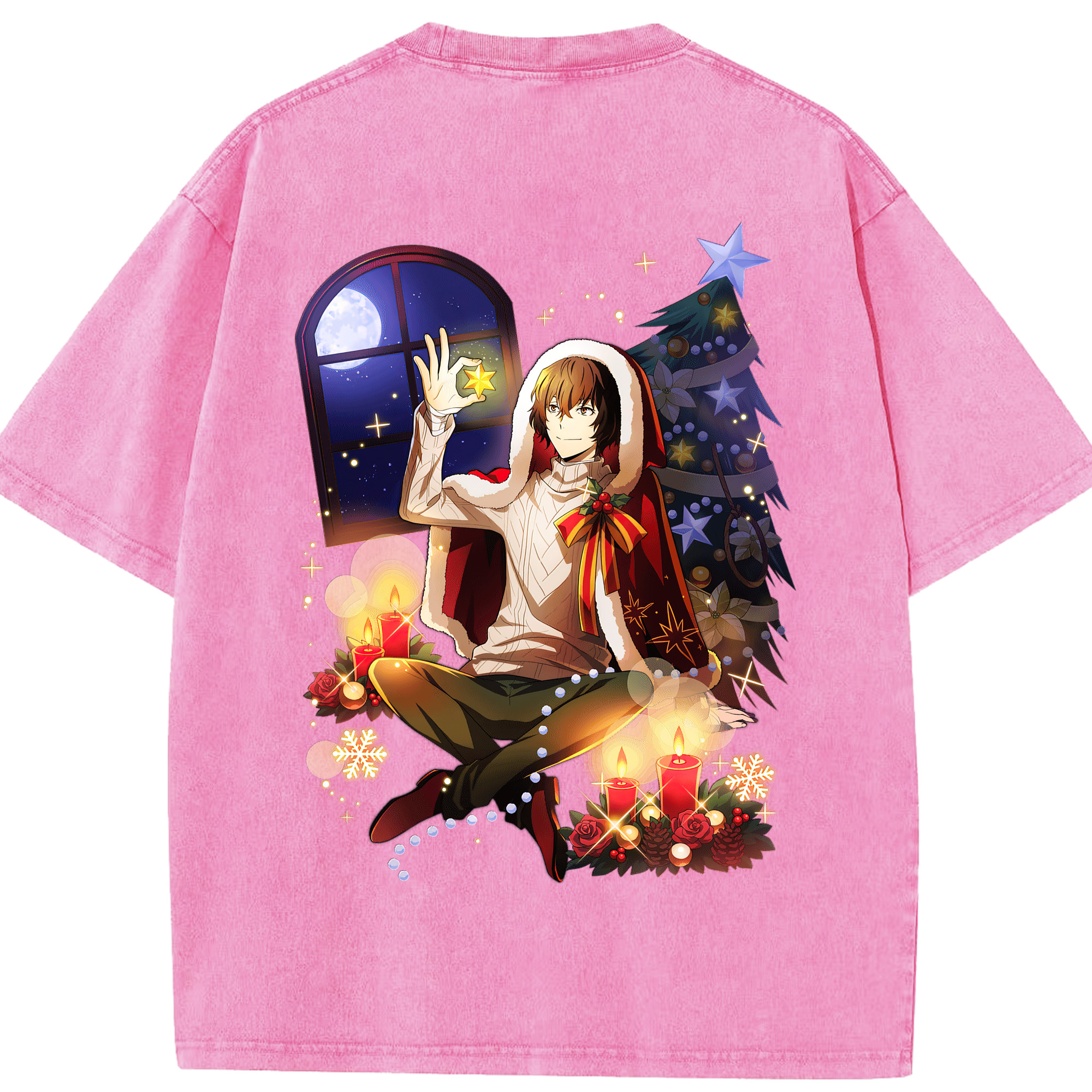 （画像用） 文豪ストレイドッグス Bungo Stray Dogs 綿100% ヴィンテージ風 半袖Tシャツ（背面プリント）